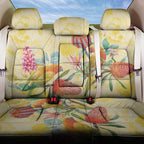 Birds and Floral Aussie Lorikeet Back Car Seat Cover Pastel Yellow - Aussie Hoodie
