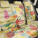Birds and Floral Aussie Lorikeet Back Car Seat Cover Pastel Yellow - Aussie Hoodie