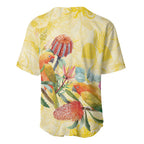 Birds and Floral Aussie Lorikeet Baseball Jersey Pastel Yellow - Aussie Hoodie