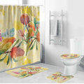 Birds and Floral Aussie Lorikeet Bathroom Set Pastel Yellow - Aussie Hoodie