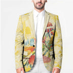 Birds and Floral Aussie Lorikeet Blazer Pastel Yellow - Aussie Hoodie