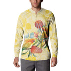 Birds and Floral Aussie Lorikeet Button Sweatshirt Pastel Yellow - Aussie Hoodie