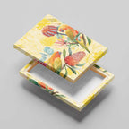 Birds and Floral Aussie Lorikeet Canvas Wall Art Pastel Yellow - Aussie Hoodie