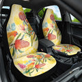 Birds and Floral Aussie Lorikeet Car Seat Cover Pastel Yellow - Aussie Hoodie
