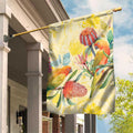 Birds and Floral Aussie Lorikeet Garden Flag Pastel Yellow - Aussie Hoodie