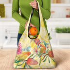 Birds and Floral Aussie Lorikeet Grocery Bag Pastel Yellow - Aussie Hoodie