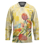 Birds and Floral Aussie Lorikeet Hockey Jersey Pastel Yellow - Aussie Hoodie