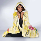 Birds and Floral Aussie Lorikeet Hooded Blanket Pastel Yellow - Aussie Hoodie