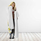 Birds and Floral Aussie Lorikeet Hooded Blanket Pastel Yellow - Aussie Hoodie