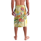 Birds and Floral Aussie Lorikeet Lavalava Pastel Yellow - Aussie Hoodie
