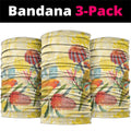 Birds and Floral Aussie Lorikeet Neck Gaiter Pastel Yellow - Aussie Hoodie