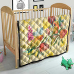 Birds and Floral Aussie Lorikeet Quilt Pastel Yellow - Aussie Hoodie