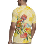 Birds and Floral Aussie Lorikeet Rugby Jersey Pastel Yellow - Aussie Hoodie