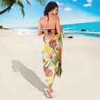 Birds and Floral Aussie Lorikeet Sarong Pastel Yellow - Aussie Hoodie