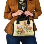 Birds and Floral Aussie Lorikeet Shoulder Handbag Pastel Yellow - Aussie Hoodie