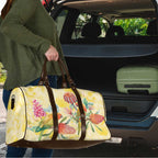 Birds and Floral Aussie Lorikeet Travel Bag Pastel Yellow - Aussie Hoodie