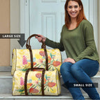 Birds and Floral Aussie Lorikeet Travel Bag Pastel Yellow - Aussie Hoodie