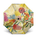 Birds and Floral Aussie Lorikeet Umbrella Pastel Yellow - Aussie Hoodie