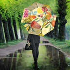 Birds and Floral Aussie Lorikeet Umbrella Pastel Yellow - Aussie Hoodie