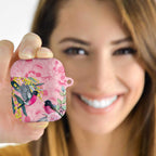 Birds and Floral Aussie Pink Robins AirPods Case Rosy Glow - Aussie Hoodie