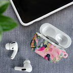 Birds and Floral Aussie Pink Robins AirPods Case Rosy Glow - Aussie Hoodie