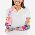 Birds and Floral Aussie Pink Robins Arm Sleeves Rosy Glow - Aussie Hoodie