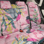 Birds and Floral Aussie Pink Robins Back Car Seat Cover Rosy Glow - Aussie Hoodie