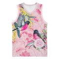 Birds and Floral Aussie Pink Robins Basketball Jersey Rosy Glow - Aussie Hoodie