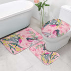 Birds and Floral Aussie Pink Robins Bathroom Set Rosy Glow - Aussie Hoodie