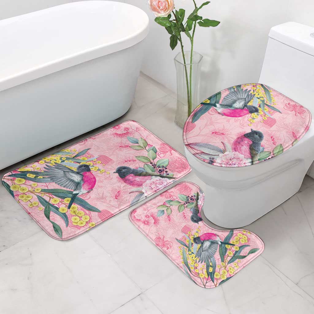 Birds and Floral Aussie Pink Robins Bathroom Set Rosy Glow - Aussie Hoodie