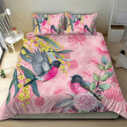 Birds and Floral Aussie Pink Robins Bedding Set Rosy Glow - Aussie Hoodie