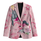 Birds and Floral Aussie Pink Robins Blazer Rosy Glow - Aussie Hoodie