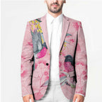Birds and Floral Aussie Pink Robins Blazer Rosy Glow - Aussie Hoodie