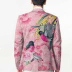 Birds and Floral Aussie Pink Robins Blazer Rosy Glow - Aussie Hoodie
