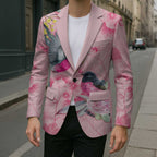 Birds and Floral Aussie Pink Robins Blazer Rosy Glow - Aussie Hoodie