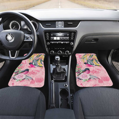 Birds and Floral Aussie Pink Robins Car Mats Rosy Glow - Aussie Hoodie