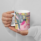 Birds and Floral Aussie Pink Robins Ceramic Mug Rosy Glow - Aussie Hoodie