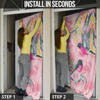 Birds and Floral Aussie Pink Robins Door Cover Rosy Glow - Aussie Hoodie