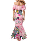 Birds and Floral Aussie Pink Robins Family Matching Mermaid Dress and Hawaiian Shirt Rosy Glow - Aussie Hoodie