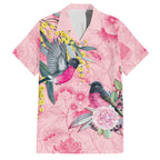 Birds and Floral Aussie Pink Robins Family Matching Puletasi and Hawaiian Shirt Rosy Glow - Aussie Hoodie