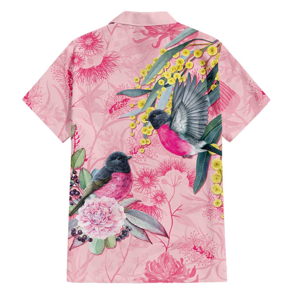 Birds and Floral Aussie Pink Robins Family Matching Summer Maxi Dress and Hawaiian Shirt Rosy Glow - Aussie Hoodie