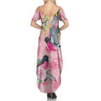 Birds and Floral Aussie Pink Robins Family Matching Summer Maxi Dress and Hawaiian Shirt Rosy Glow - Aussie Hoodie