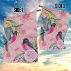 Birds and Floral Aussie Pink Robins Garden Flag Rosy Glow - Aussie Hoodie