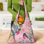 Birds and Floral Aussie Pink Robins Grocery Bag Rosy Glow - Aussie Hoodie