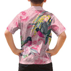 Birds and Floral Aussie Pink Robins Hawaiian Shirt Rosy Glow - Aussie Hoodie