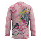 Birds and Floral Aussie Pink Robins Hockey Jersey Rosy Glow - Aussie Hoodie