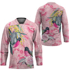 Birds and Floral Aussie Pink Robins Hockey Jersey Rosy Glow - Aussie Hoodie