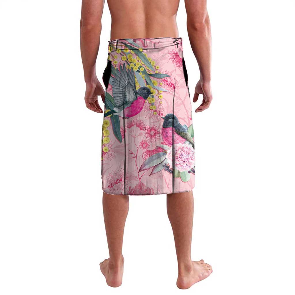 Birds and Floral Aussie Pink Robins Lavalava Rosy Glow - Aussie Hoodie