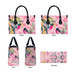 Birds and Floral Aussie Pink Robins Leather Bag Rosy Glow - Aussie Hoodie