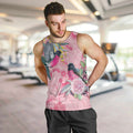 Birds and Floral Aussie Pink Robins Men Tank Top Rosy Glow - Aussie Hoodie